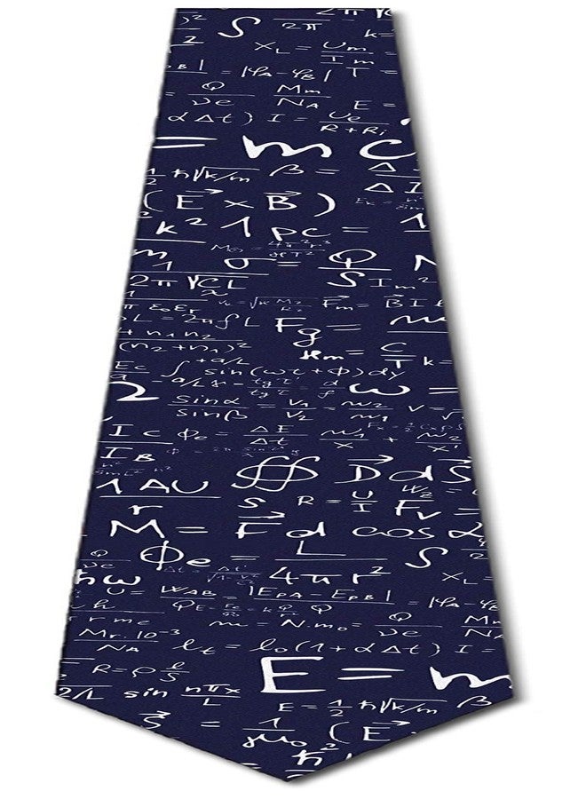 Three Rooker ربطات عنق روكر ساينس للرجال، تصميم فيزياء E=mc²، لون كحلي - Image 4